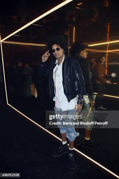 Member of dance duo "Les Twins" attends Yves Saint Laurent Beauty Party as part of the Paris Fashion Week Womenswear Fall/Winter 2017/2018 at Carre...