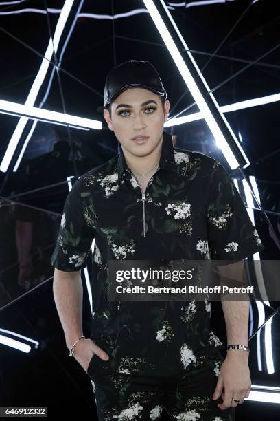 Manny Mua attends Yves Saint Laurent Beauty Party as part of the Paris Fashion Week Womenswear Fall/Winter 2017/2018 at Carre Des Sangliers on March...