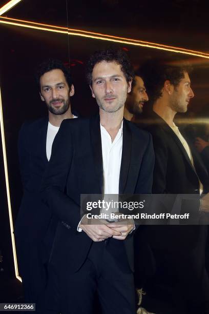 Musicians Olivier Coursier and Simon Buret attend Yves Saint Laurent Beauty Party as part of the Paris Fashion Week Womenswear Fall/Winter 2017/2018...