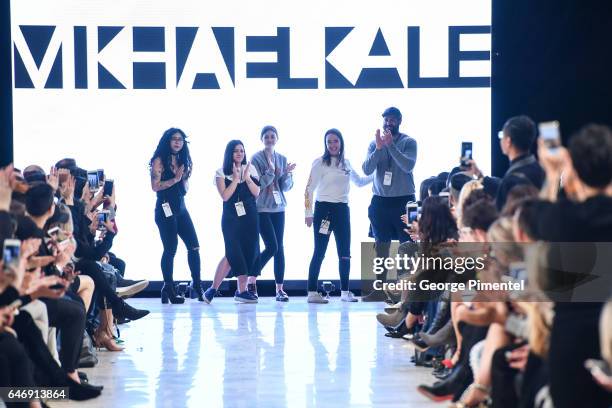 Designer Mikhael Kale at his Fall/Winter 2017 collection held at Yorkdale Shopping Centre on March 1, 2017 in Toronto, Canada.