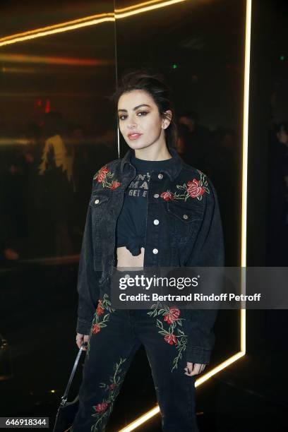 Charli XCX attends Yves Saint Laurent Beauty Party as part of the Paris Fashion Week Womenswear Fall/Winter 2017/2018 at Carre Des Sangliers on March...