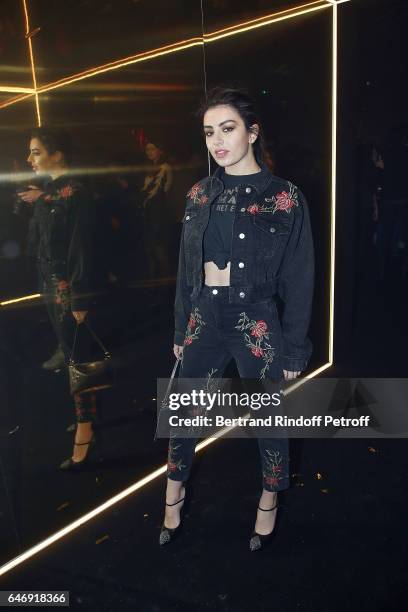 Charli XCX attends Yves Saint Laurent Beauty Party as part of the Paris Fashion Week Womenswear Fall/Winter 2017/2018 at Carre Des Sangliers on March...