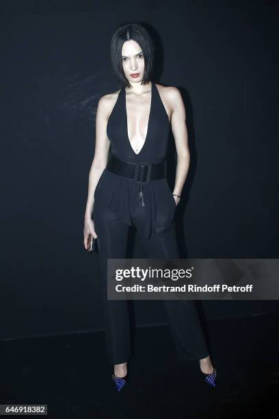Model attends Yves Saint Laurent Beauty Party as part of the Paris Fashion Week Womenswear Fall/Winter 2017/2018 at Carre Des Sangliers on March 1,...