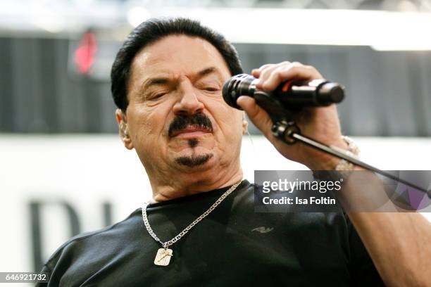 Bobby Kimball, singer of the band Toto performs at the Man Doki Soulmates: Wings Of Freedom - Rehearsal on February 27, 2017 in Paris, France.