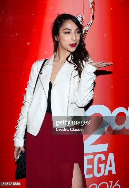 Maria Chacon during the red carpet of the 22nd ACPT Awards to the best of Theater on February 28, 2017 in Mexico City, Mexico.