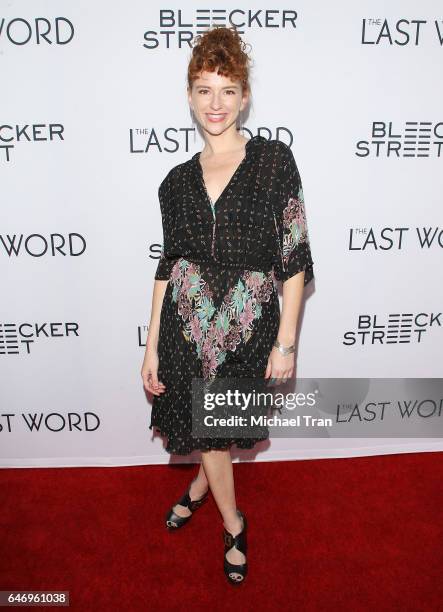 Nikki McCauley arrives at the Los Angeles premiere of "The Last Word" held at ArcLight Hollywood on March 1, 2017 in Hollywood, California.