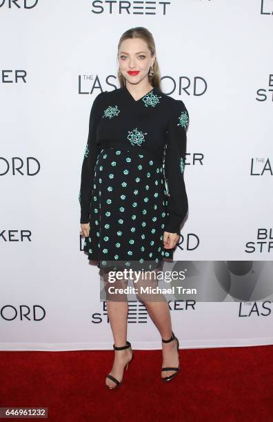 Amanda Seyfried arrives at the Los Angeles premiere of "The Last Word" held at ArcLight Hollywood on March 1, 2017 in Hollywood, California.