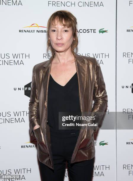 Emmanuelle Bercot attends the opening night premiere of "Django" at The Film Society of Lincoln Center, Walter Reade Theatre on March 1, 2017 in New...