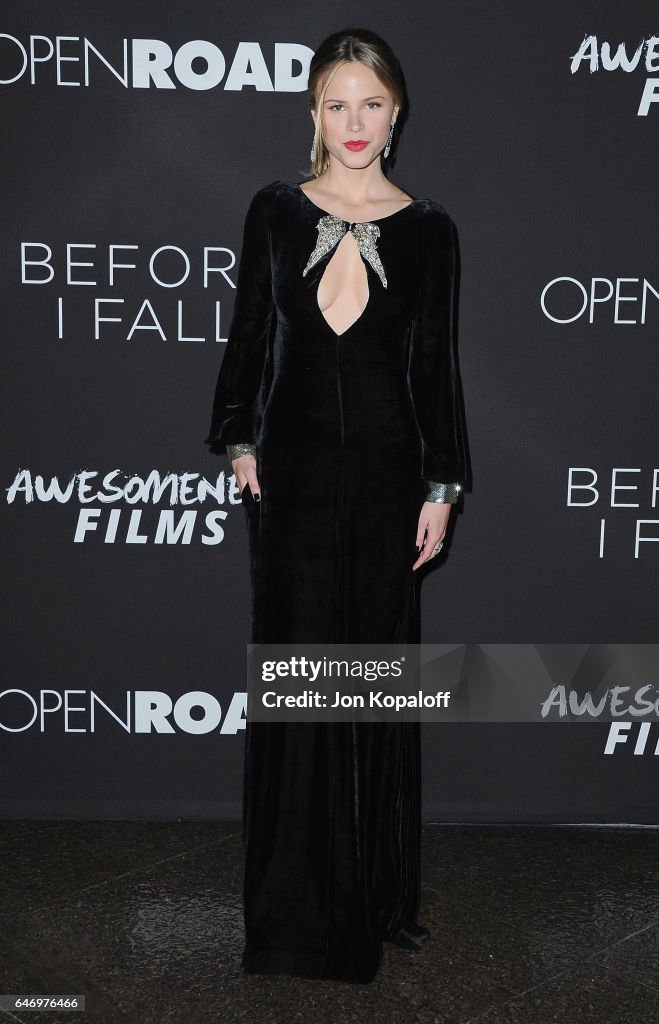 Premiere Of Open Road Films' "Before I Fall" - Arrivals