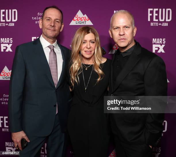 Executive Producers Tim Minear, Dede Gardner and Ryan Murphy attend the premiere of FX Network's "Feud: Bette And Joan"at Grauman's Chinese Theatre...