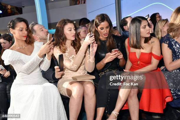 Alicia Fall, Rachel Legrain Trapani, Malika Menard and Gyselle Soares attend the Christophe Guillarme show as part of the Paris Fashion Week...