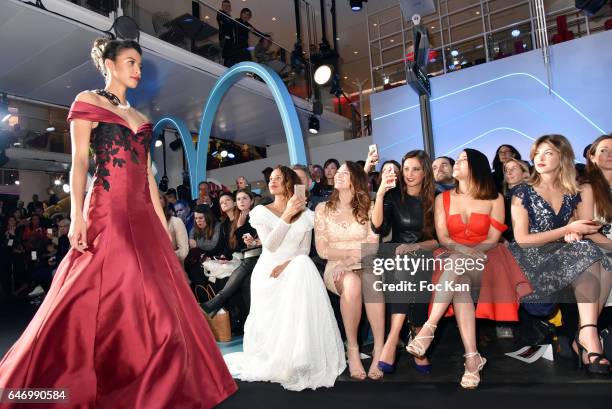 Flora Coquerel Alicia Fall, Rachel Legrain Trapani, Malika Menard, Gyselle Soares and Eleonore Boccara attend the Christophe Guillarme show as part...