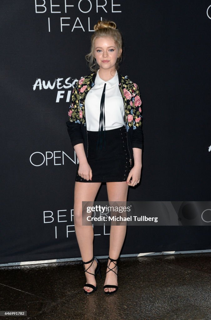 Premiere Of Open Road Films' "Before I Fall" - Arrivals