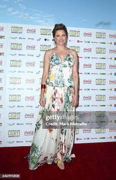 Lucy Lawless arrives ahead of the Australian LGBTI Awards 2017 at Sydney Opera House on March 2, 2017 in Sydney, Australia.