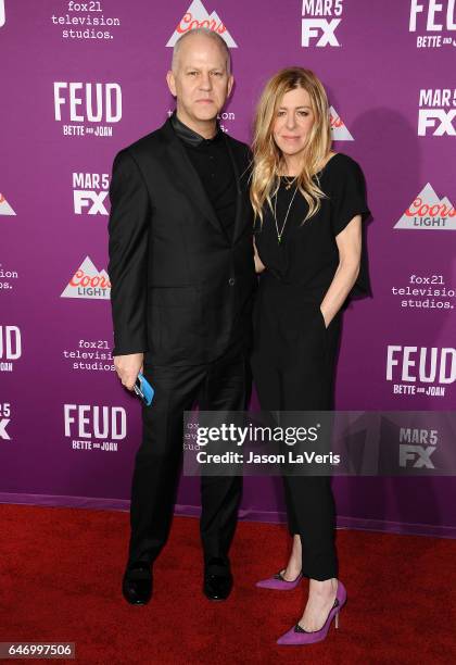 Producers Ryan Murphy and Dede Gardner attend the premiere of "Feud: Bette and Joan" at TCL Chinese Theatre on March 1, 2017 in Hollywood, California.