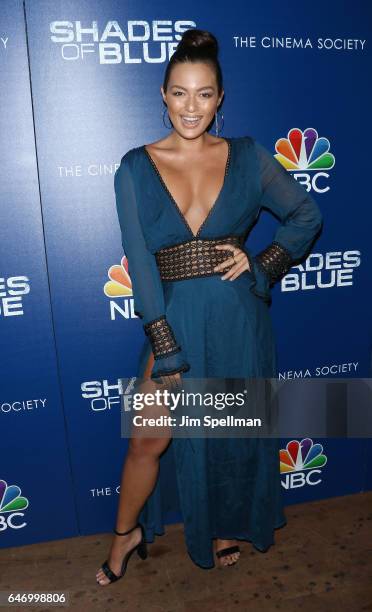 Model Mia Kang attends the season 2 premiere of "Shades Of Blue" hosted by NBC and The Cinema Society at The Roxy on March 1, 2017 in New York City.