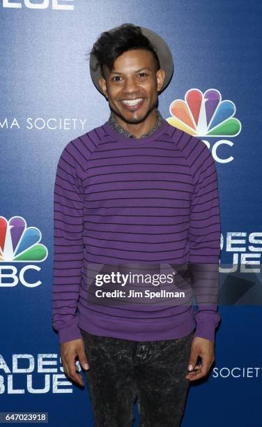 Actor Jaime Cepero attends the season 2 premiere of "Shades Of Blue" hosted by NBC and The Cinema Society at The Roxy on March 1, 2017 in New York...