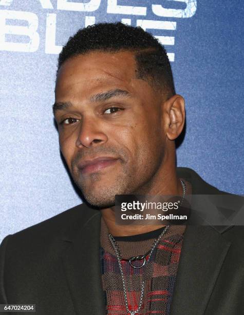 Singer/songwriter Maxwell attends the season 2 premiere of "Shades Of Blue" hosted by NBC and The Cinema Society at The Roxy on March 1, 2017 in New...
