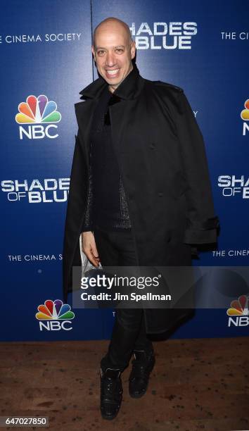 Personality Robert Verdi attends the season 2 premiere of "Shades Of Blue" hosted by NBC and The Cinema Society at The Roxy on March 1, 2017 in New...