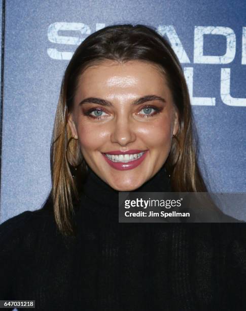 Model Alina Baikova attends the season 2 premiere of "Shades Of Blue" hosted by NBC and The Cinema Society at The Roxy on March 1, 2017 in New York...