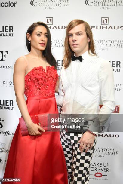 Josephine Jobert and Christophe Guillarme attend the Christophe Guillarme show as part of the Paris Fashion Week Womenswear Fall/Winter 2017/2018 on...