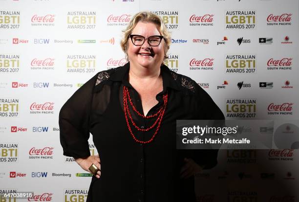 Magda Szubanski poses at the Australian LGBTI Awards 2017 at Sydney Opera House on March 2, 2017 in Sydney, Australia.