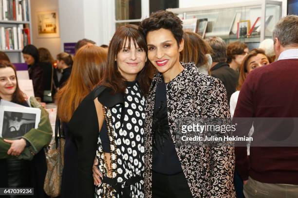 Marie-Amelie Sauve and Farida Khelfa attend the launch and book signing of Mastermind Magazine as part of Paris Fashion Week Womenswear Fall/Winter...