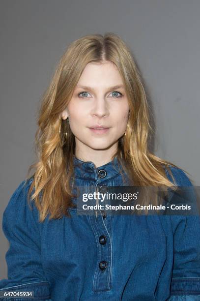 Actress Clemence Poesy attends the Chloe show as part of the Paris Fashion Week Womenswear Fall/Winter 2017/2018 on March 2, 2017 in Paris, France.