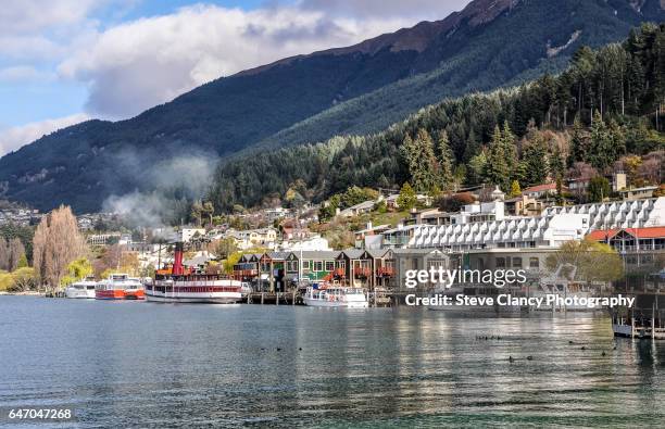 queenstown harbour - queenstown new zealand stock pictures, royalty-free photos & images