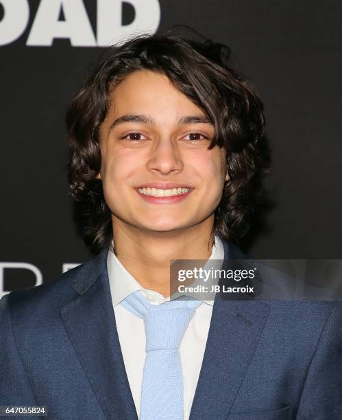 Rio Mangini attends the premiere of Open Road Films' 'Before I Fall' on March 01, 2017 in Los Angeles, California.