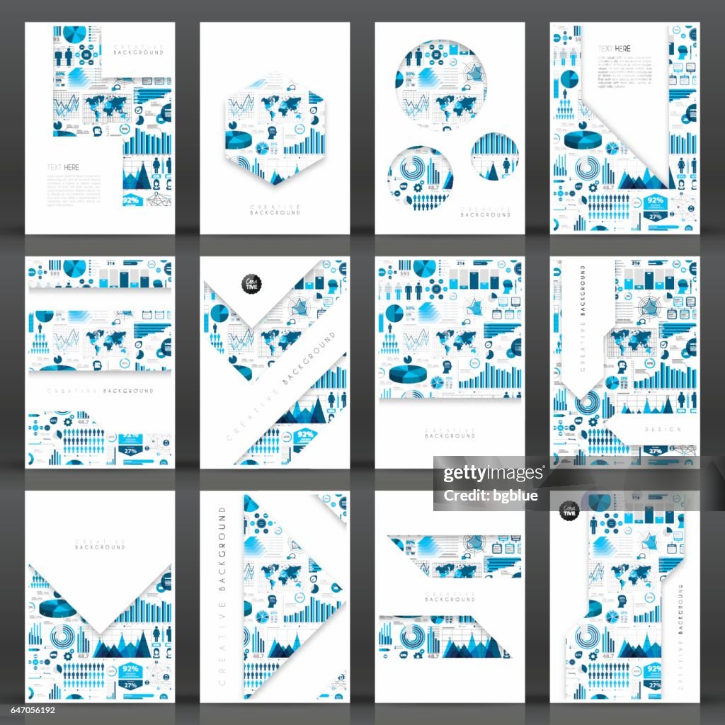 Modelo de layout de folheto, design da capa, relatório anual de negócios, panfleto, revista