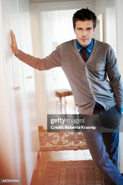 Actor Domenico Diele is photographed for Self Assignment on October 2, 2013 in Rome, Italy.