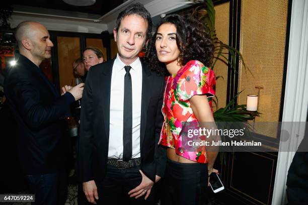 Fabrice Brovelli and Brune Buonoman attend the Mastermind Magazine launch dinner as part of Paris Fashion Week Womenswear Fall/Winter 2017/2018 at...