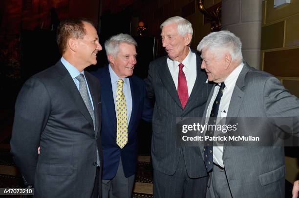 Paul Tudor Jones, Dan Lufkin, Nathaniel Reed and Pete McCloskey attend the National Audubon Society Gala on March 1, 2017 at Gotham Hall in New York...