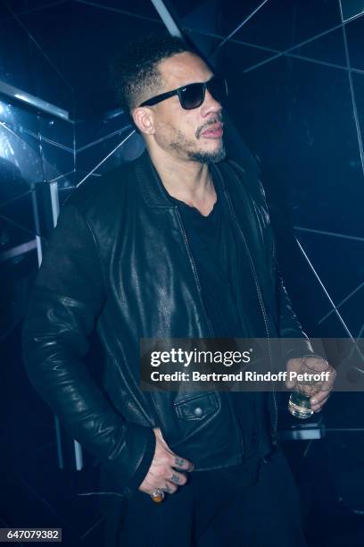 JoeyStarr attends Yves Saint Laurent Beauty Party as part of the Paris Fashion Week Womenswear Fall/Winter 2017/2018 at Carre Des Sangliers on March...