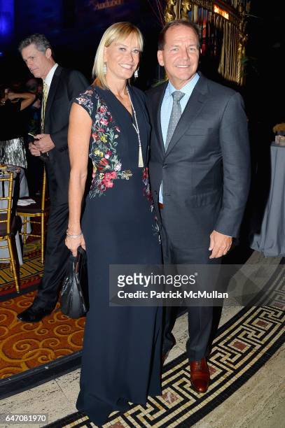 Sonja Giles and Paul Tudor Jones attend the National Audubon Society Gala on March 1, 2017 at Gotham Hall in New York City.