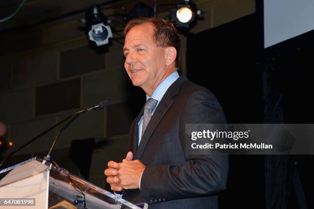 Paul Tudor Jones speaks at the National Audubon Society Gala on March 1, 2017 at Gotham Hall in New York City.