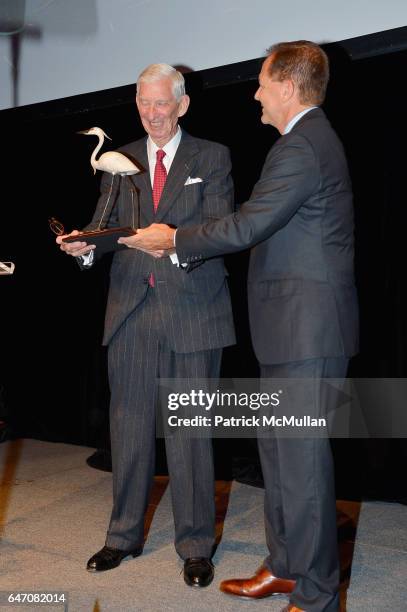 Nathaniel Reed and Paul Tudor Jones attend the National Audubon Society Gala on March 1, 2017 at Gotham Hall in New York City.