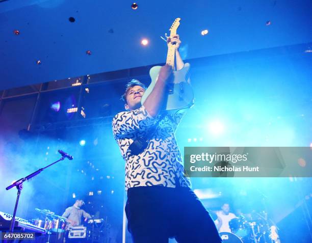 Singer Jean-Philip Grobler of St. Lucia performs at The 2017 Armory Party at The Museum of Modern Art on March 1, 2017 in New York City.