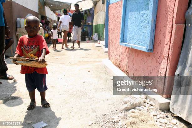 camp chavez, port-au-prince, haiti, february 24, 2017 - haiti poverty stock pictures, royalty-free photos & images