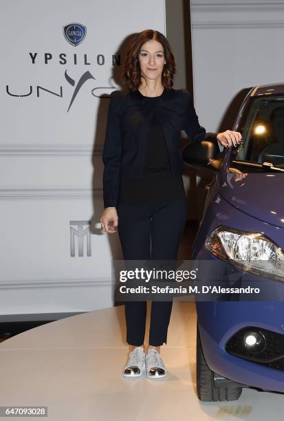 Head of Lancia Emea Antonella Bruno, attends Ypsilon Unyca Libera Il Tuo Stile Press Conference on March 2, 2017 in Milan, Italy.