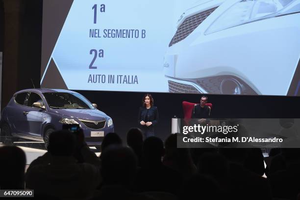 Head of Lancia Emea Antonella Bruno attends Ypsilon Unyca Libera Il Tuo Stile Press Conference on March 2, 2017 in Milan, Italy.