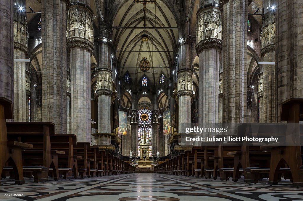 The Duomo di Milano or Milan cathedral, Italy.