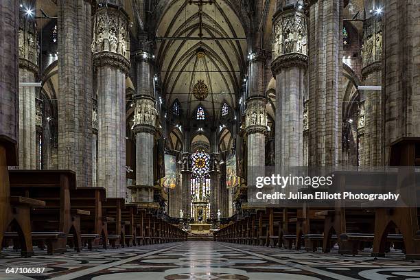 the duomo di milano or milan cathedral, italy. - duomo di milano stock pictures, royalty-free photos & images