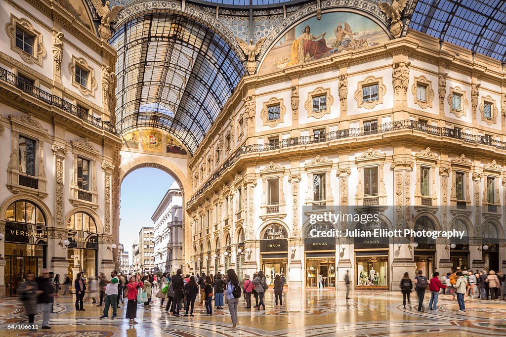 The Galleria Vittorio Emanuele II in Milan, Italy.