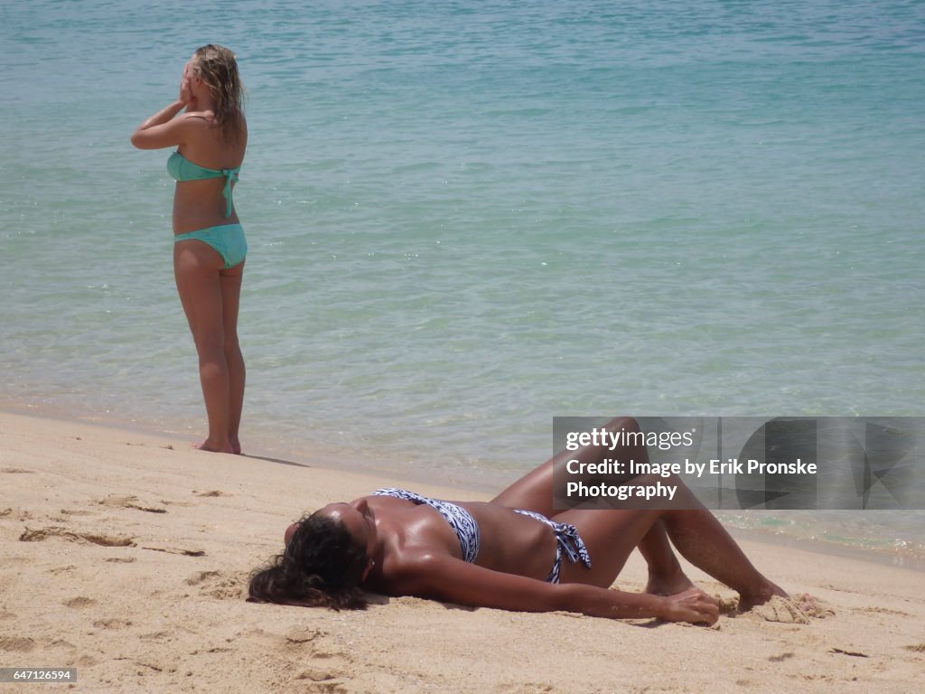 Two Girls On Ni Harn Beach