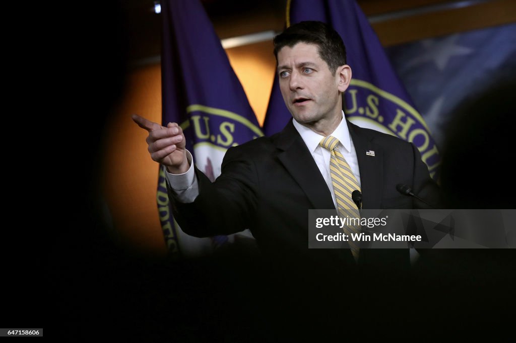 House Speaker Paul Ryan Holds His Weekly News Conference