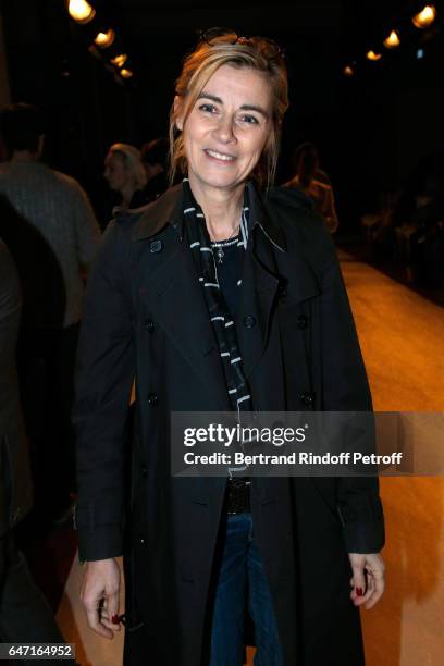 Anne Consigny attends the Alexis Mabille show as part of the Paris Fashion Week Womenswear Fall/Winter 2017/2018 on March 2, 2017 in Paris, France.
