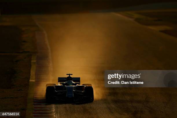 Antonio Giovinazzi of Italy driving the Sauber F1 Team Sauber C36 Ferrari on track during day four of Formula One winter testing at Circuit de...