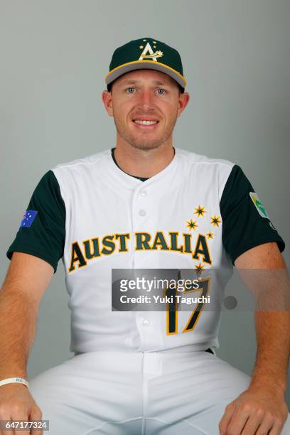 Mitch Dening of Team Australia poses for a headshot at the Kyocera Dome on Thursday, March 2, 2017 in Osaka, Japan.